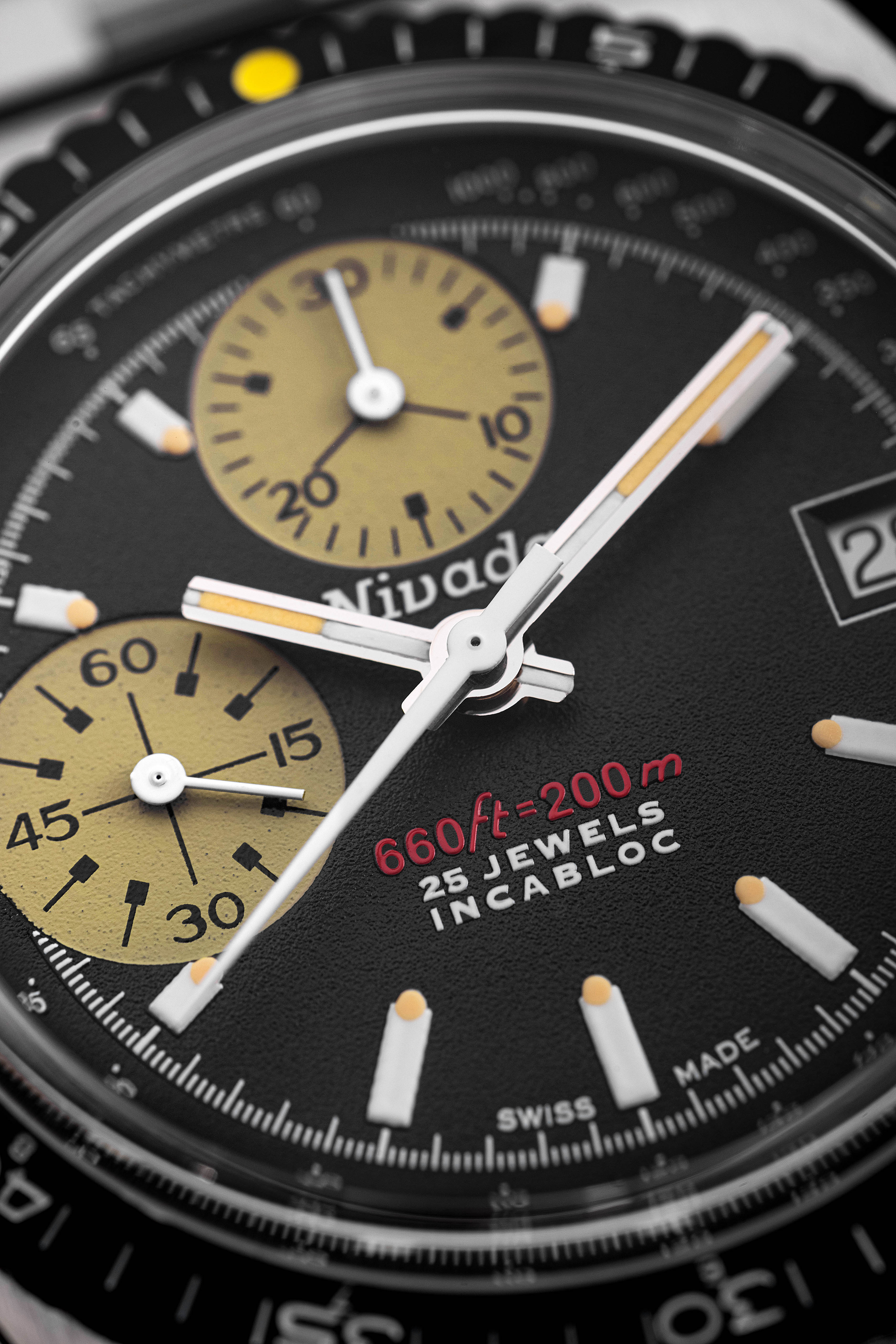 Nivada Grenchen Chronosport Yellow