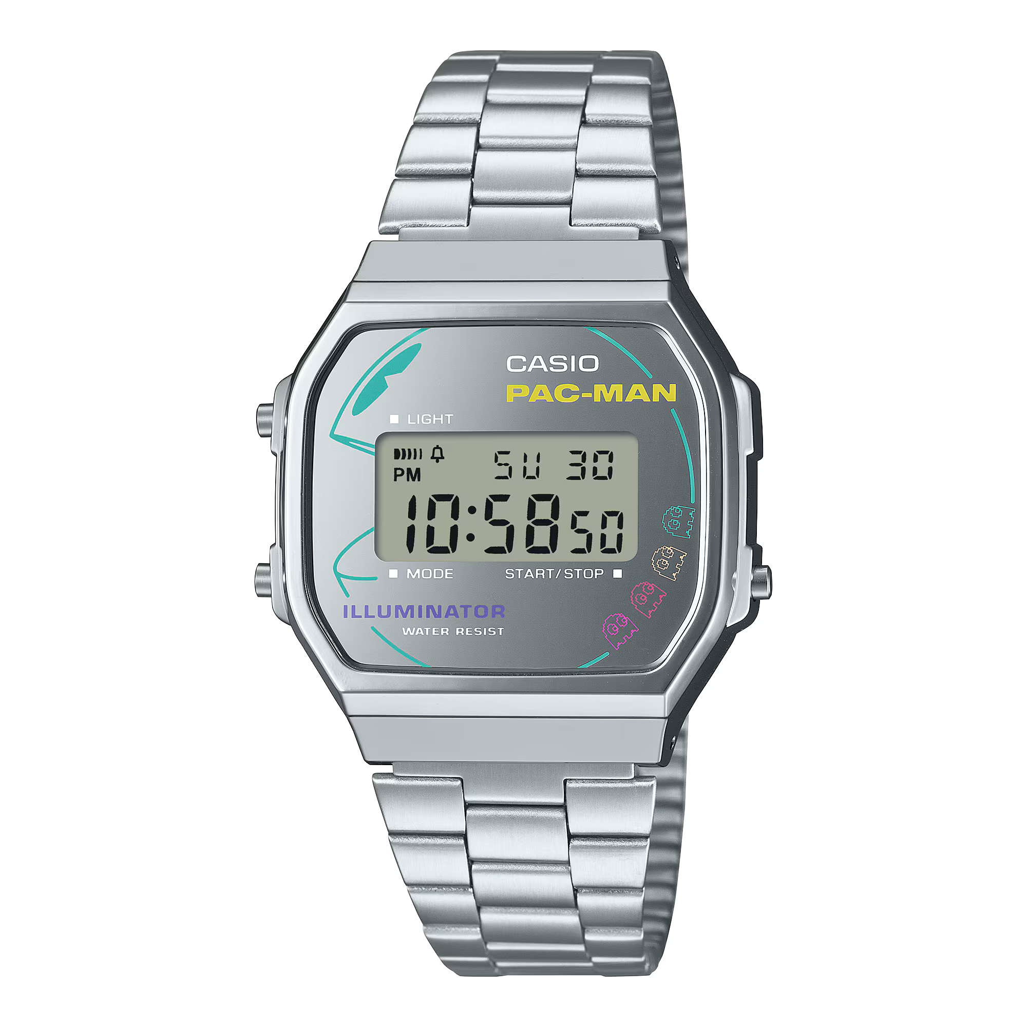 Casio Vintage A168WEPC-7AER – Silver Digital Watch with Pearlescent Dial