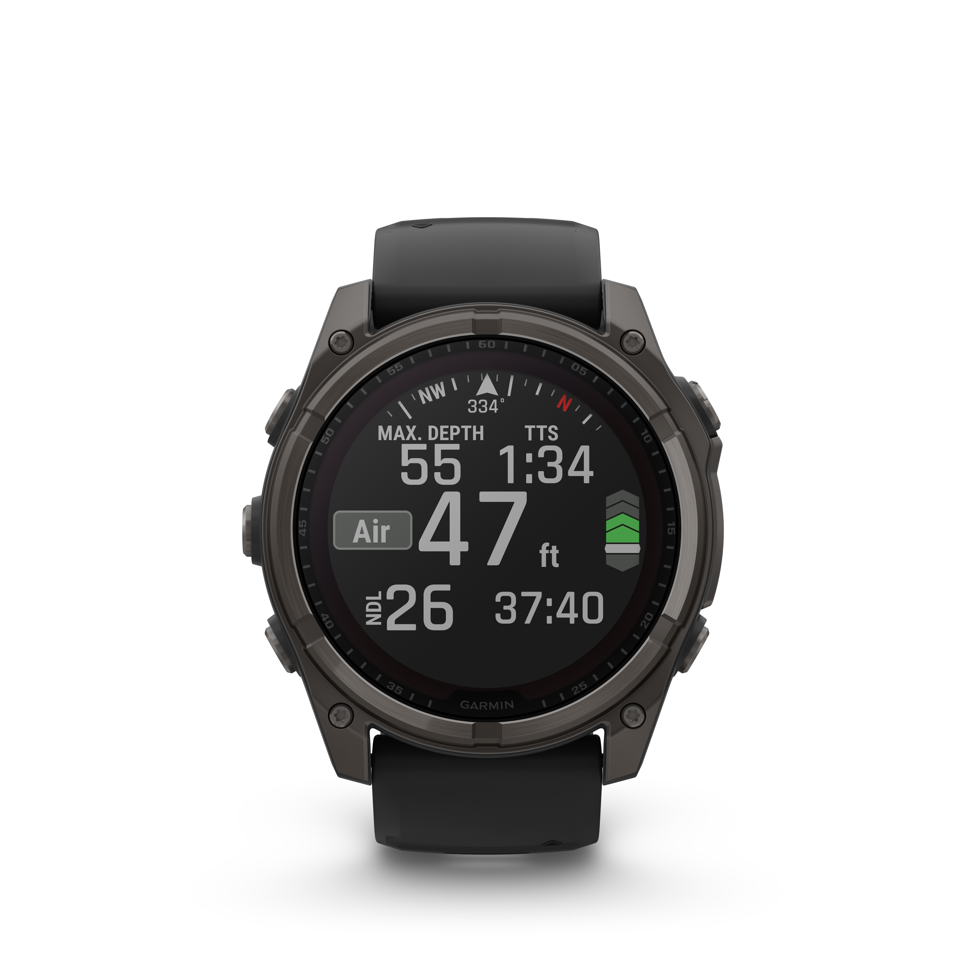 Garmin Fēnix 8 (51 mm, Solar Sapphire, Carbon‑Gray DLC Titanium Bezel, Black‑Pebble‑Grey Silicone Band)