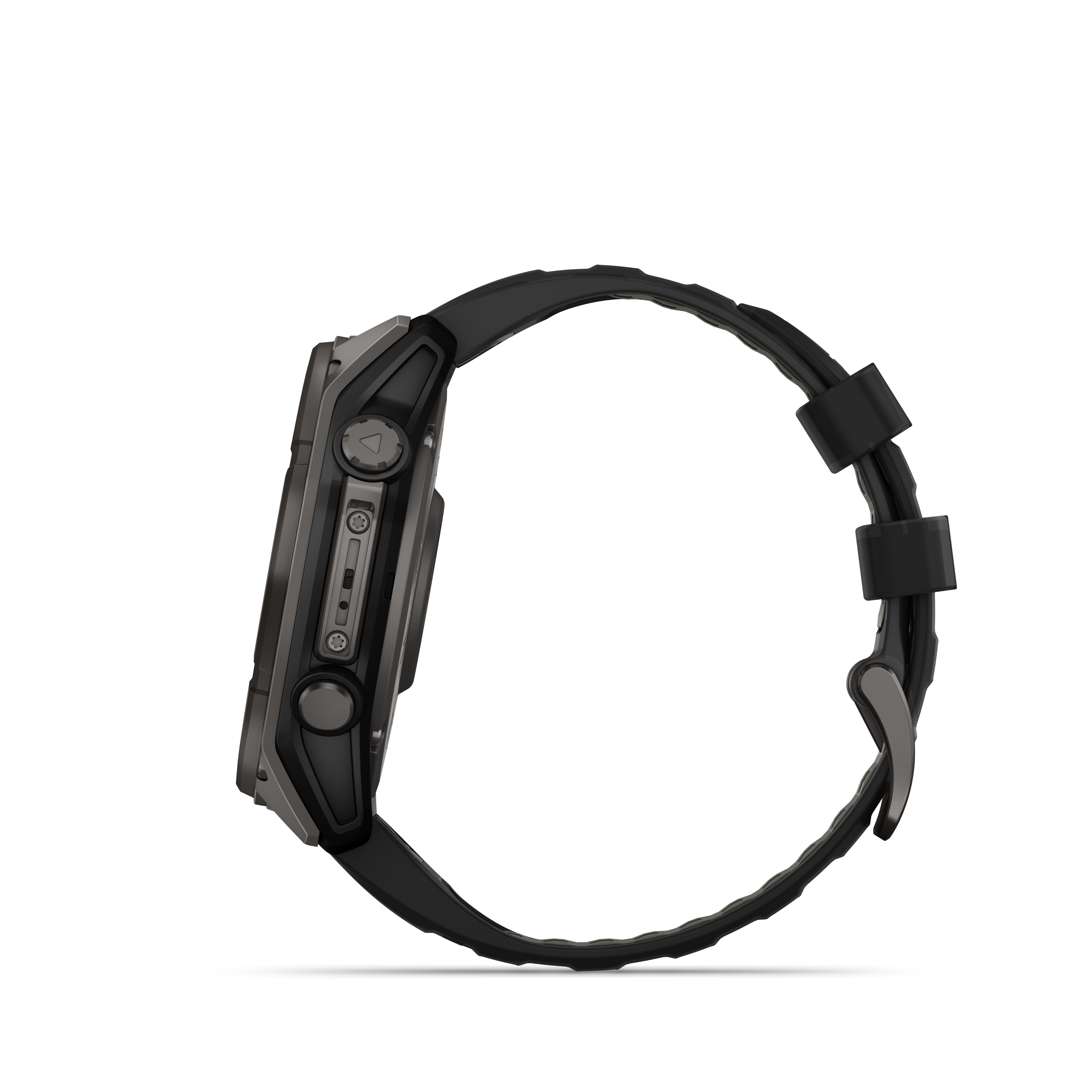 Garmin Fēnix 8 (51 mm, Solar Sapphire, Carbon‑Gray DLC Titanium Bezel, Black‑Pebble‑Grey Silicone Band)
