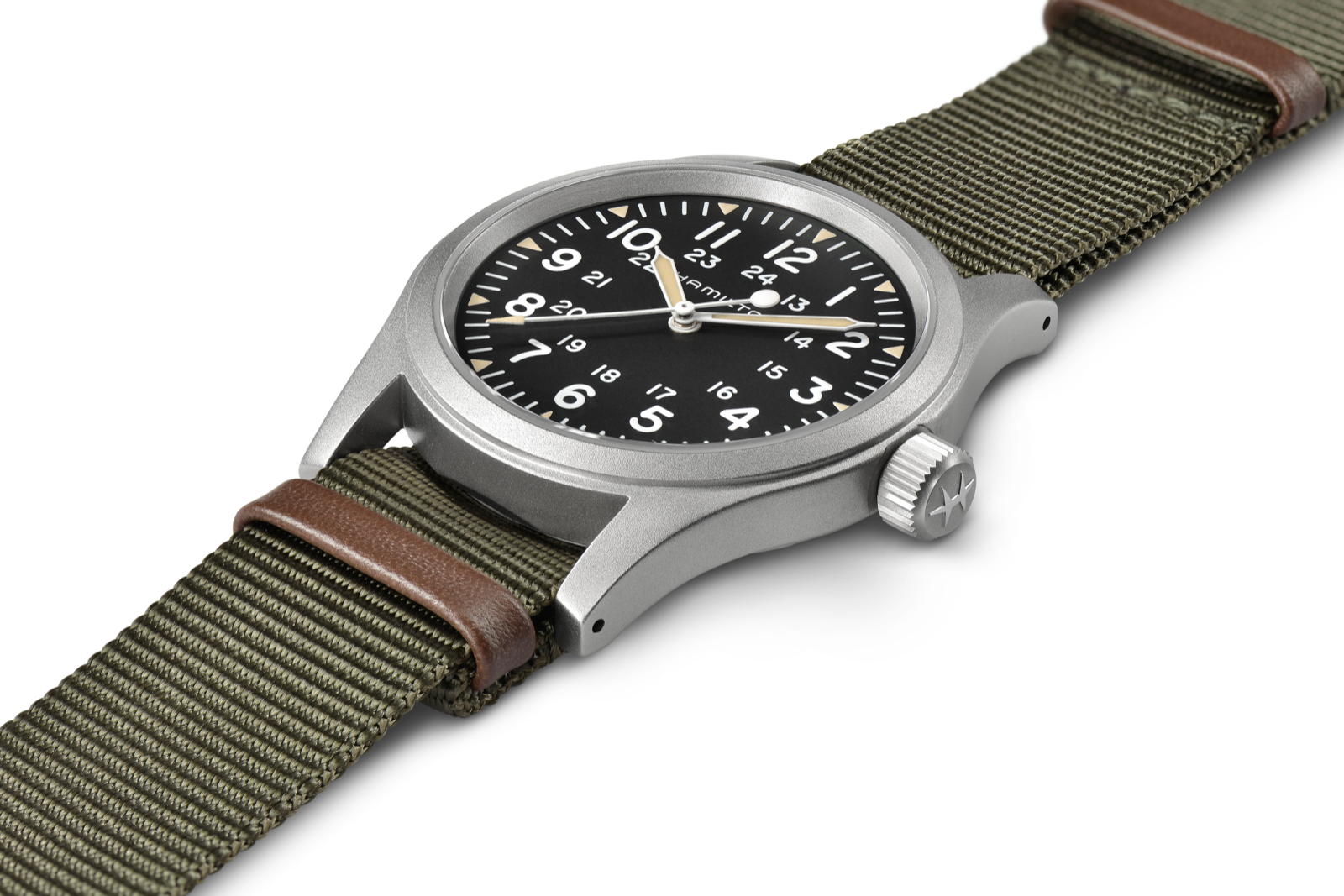 Hamilton Khaki Field Watch 38mm Mechanical White Dial Canvas