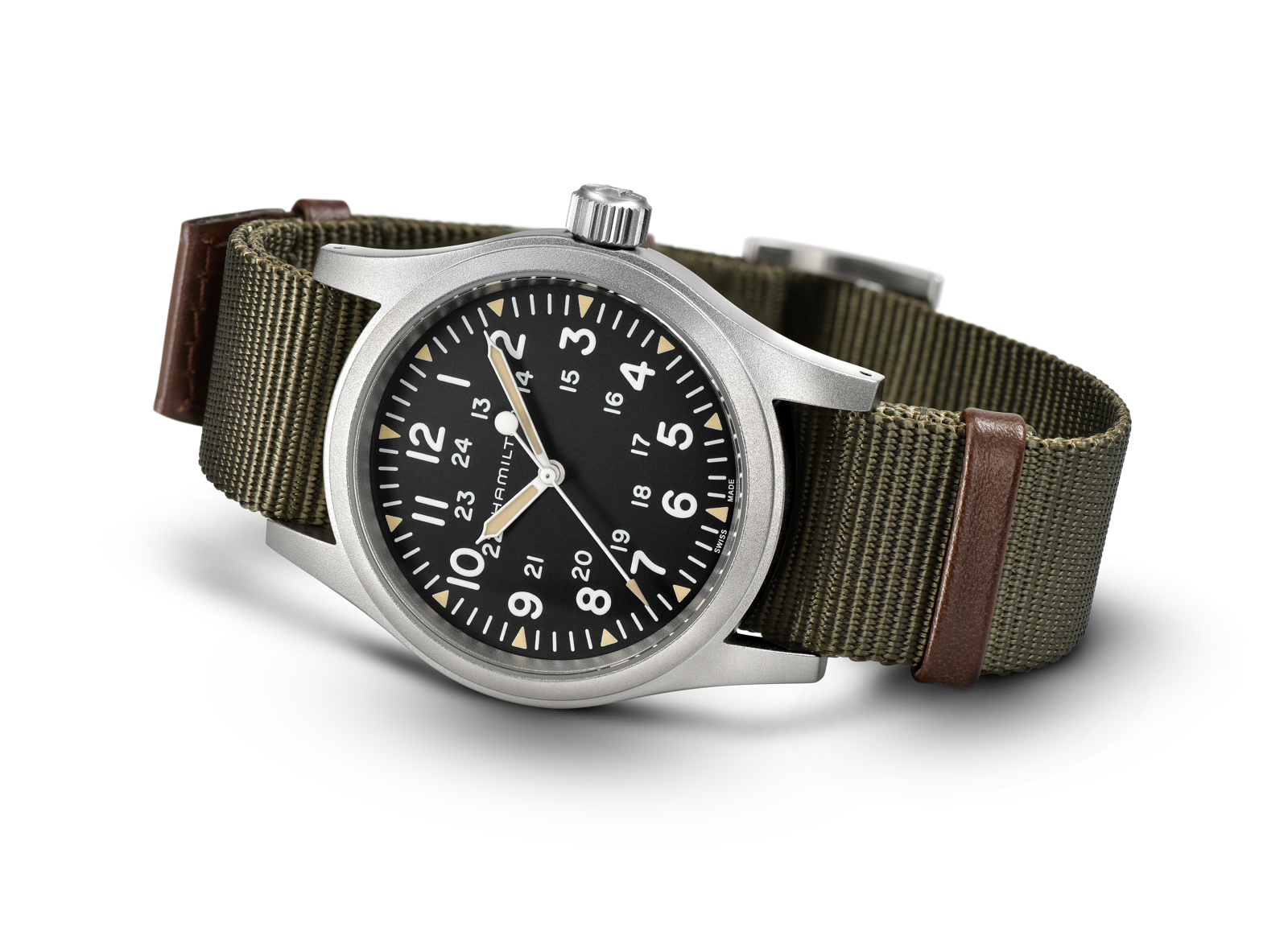 Hamilton Khaki Field Watch 38mm Mechanical White Dial Canvas