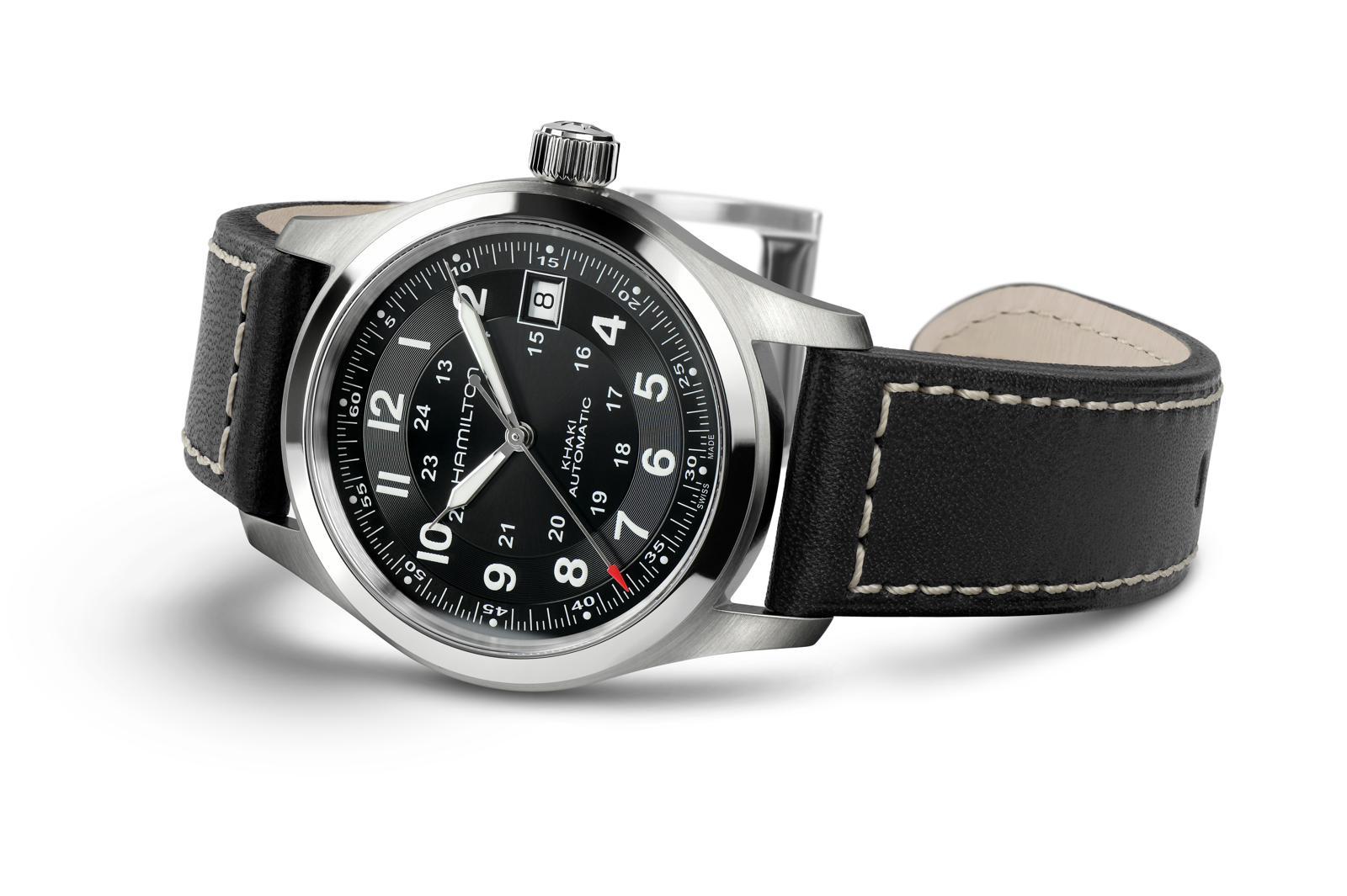 Hamilton Khaki Field 38mm Automatic Blue Dial Leather