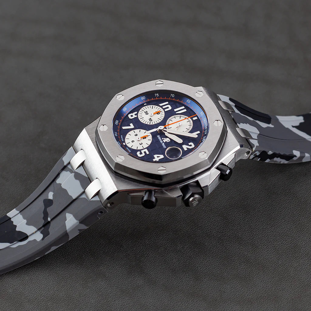 Tempomat Grey Camo Rubber Strap for AP 42mm
