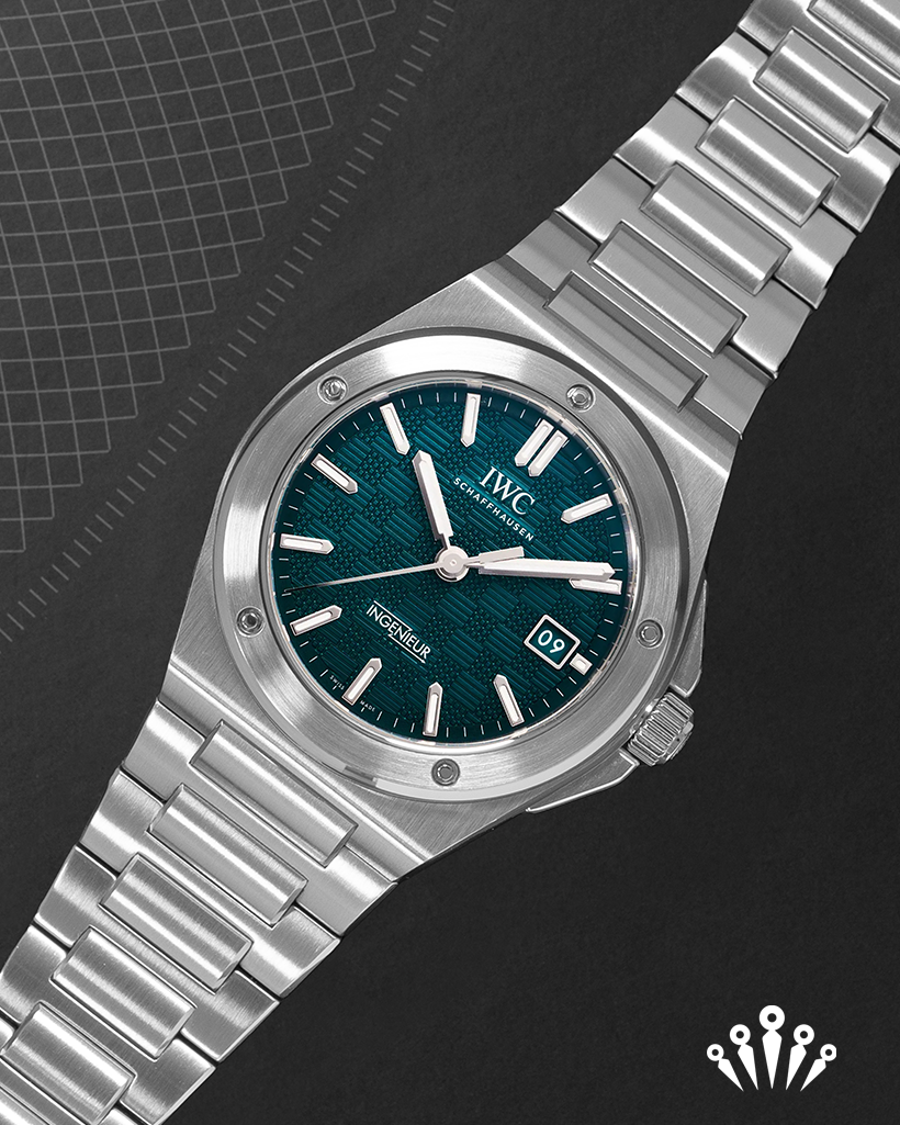 IWC Ingenieur IW328907 front view - blue dial with Stainless Steel case