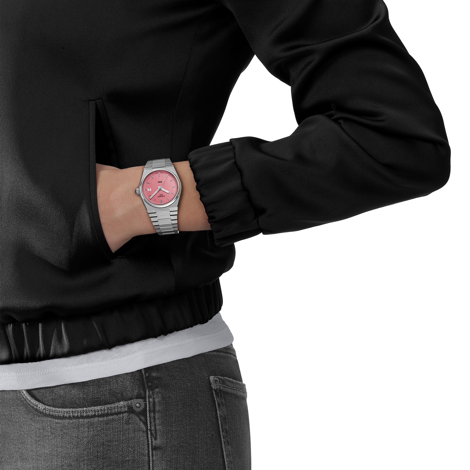 Tissot PRX T1372101133100 side profile - 35mm Stainless Steel case