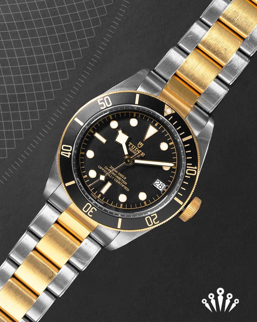 Tudor black bay steel clearance gold