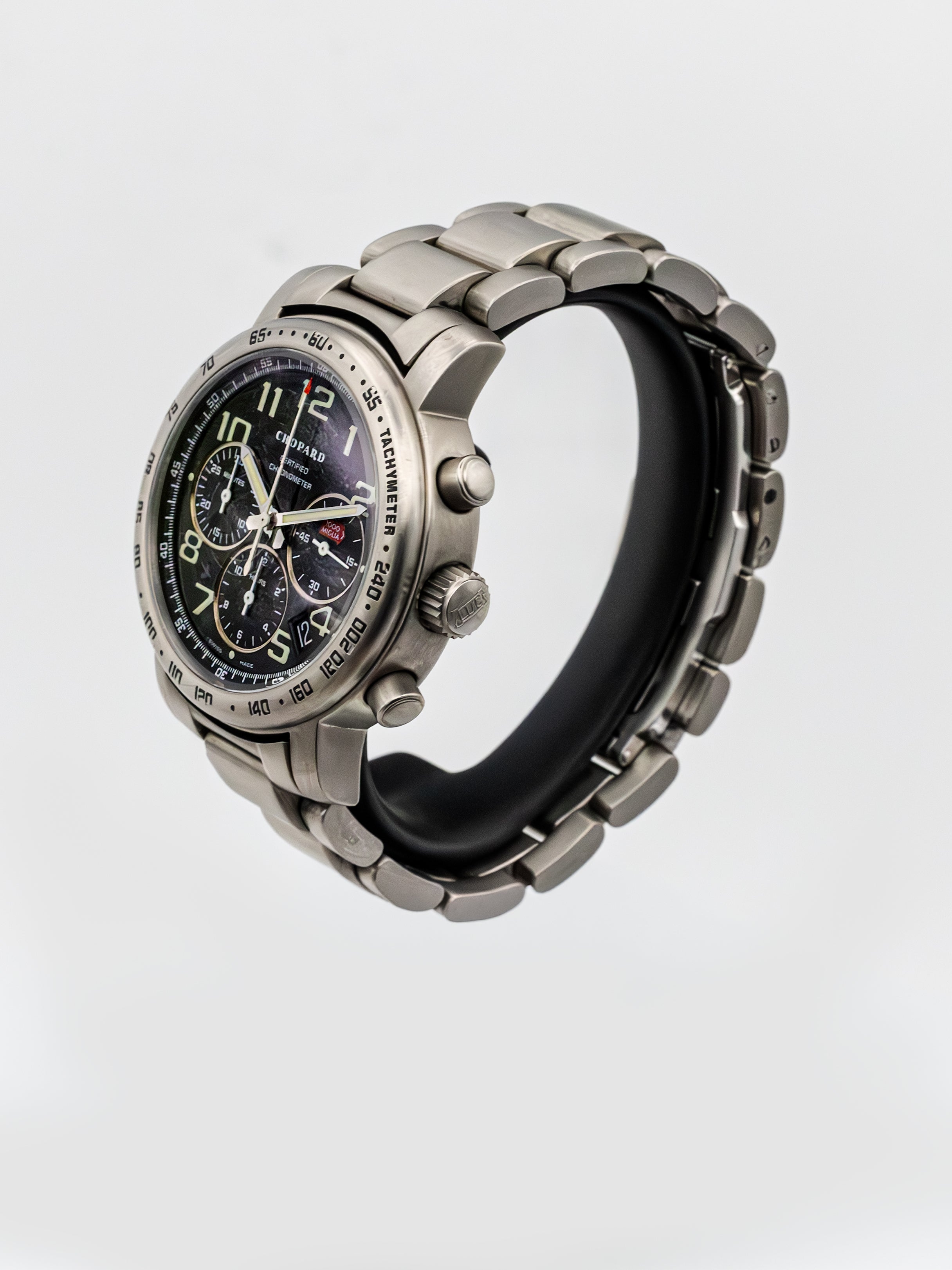 Chopard Mille Miglia dial close-up - preowned luxury watch
