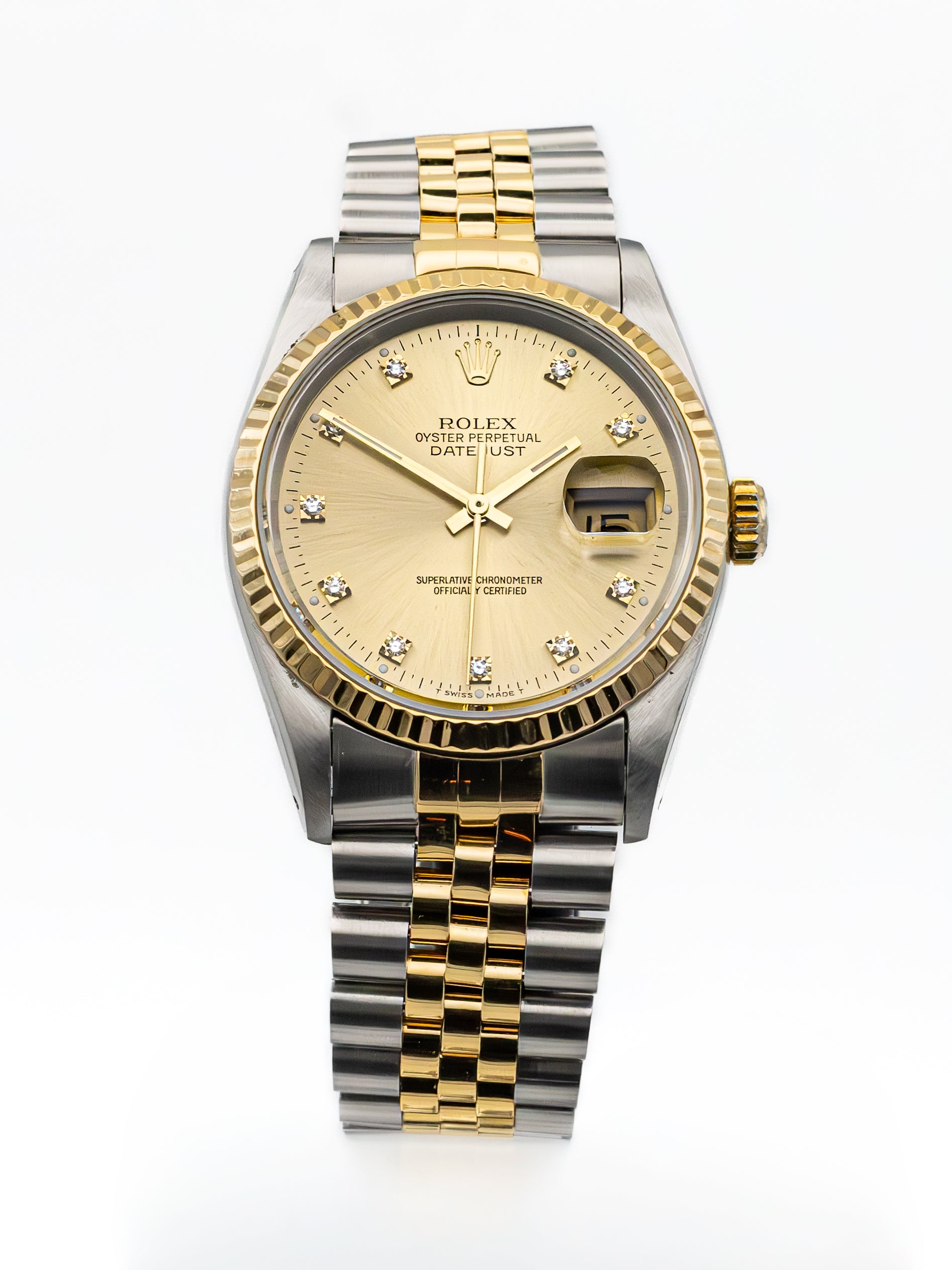 Rolex Datejust 16233 front view - preowned luxury watch