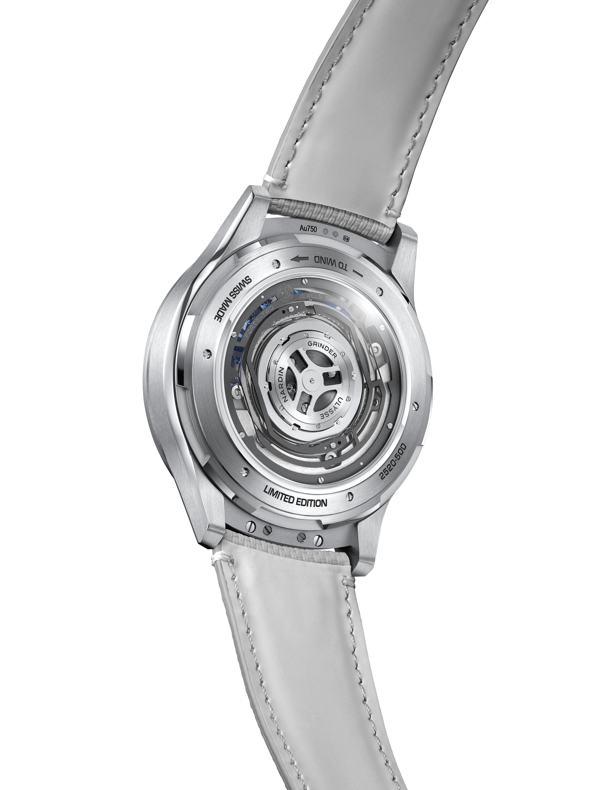 Ulysse Nardin Super Freak 2520-500LE-3A-BLUE/3A caseback - automatic movement, 18ct White Gold case