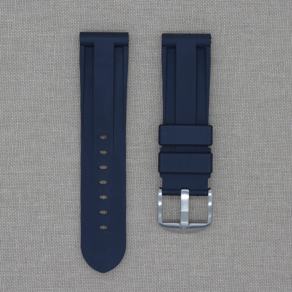 Tempomat- 24mm Black Rubber Strap