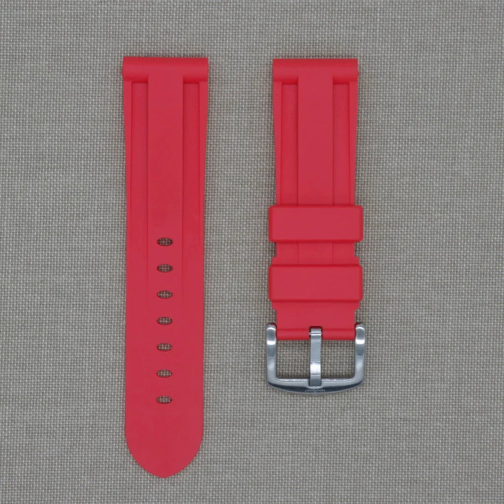 Tempomat- 24mm Red Rubber Strap