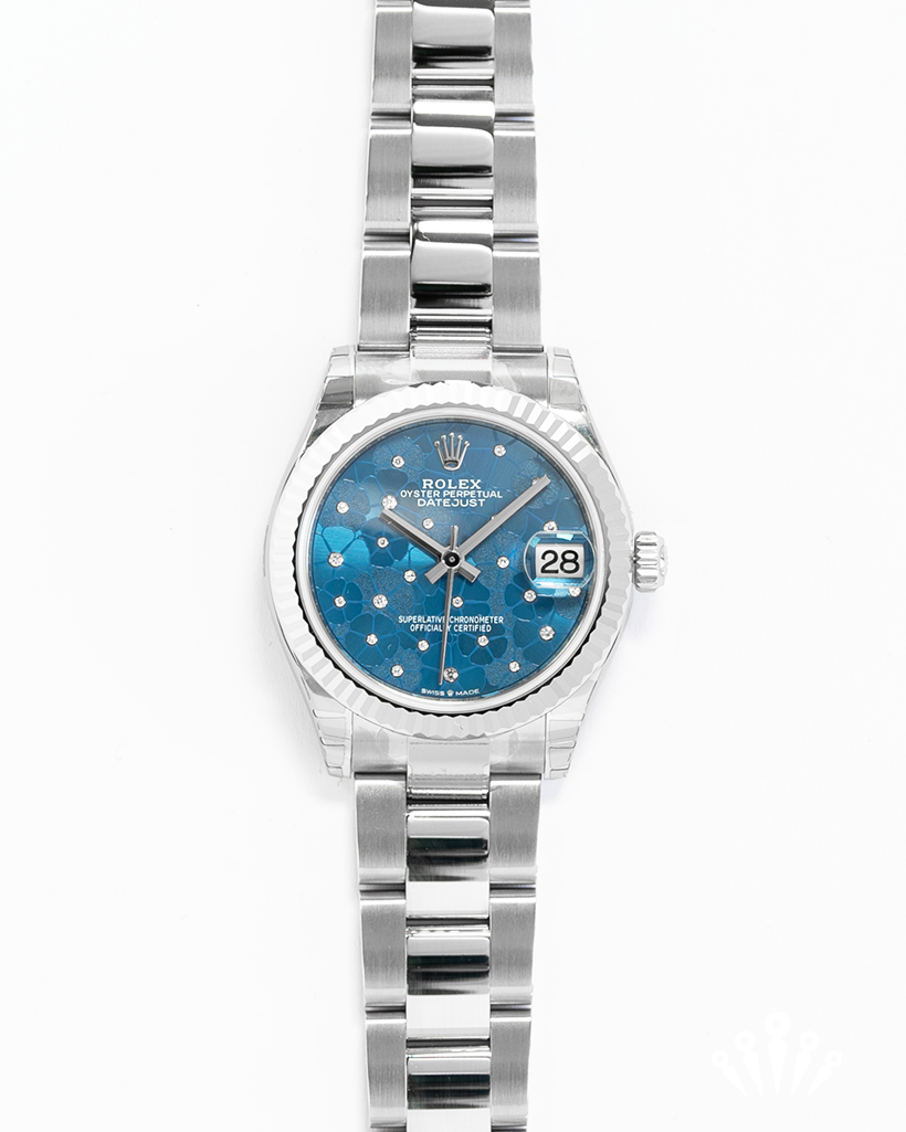 Rolex Datejust 31 Blue Floral Motif Dial