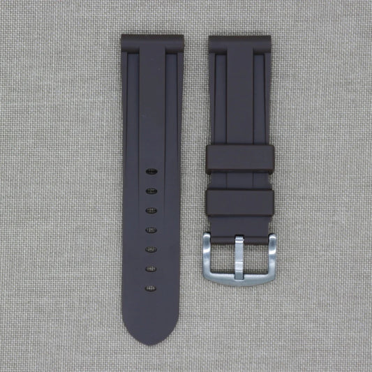 Tempomat-24mm Brown Rubber Strap