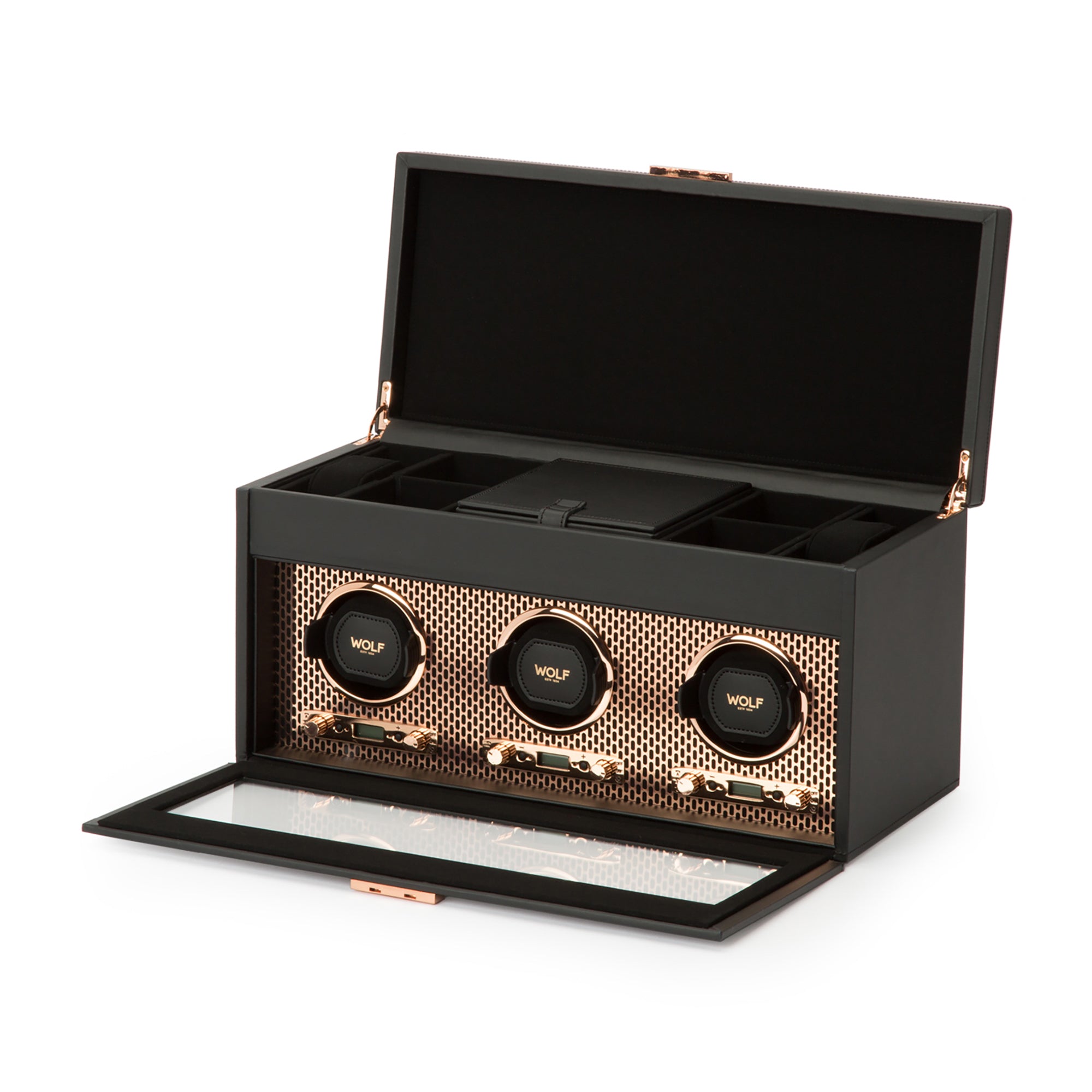 Axis Triple Watch Winder with Storage