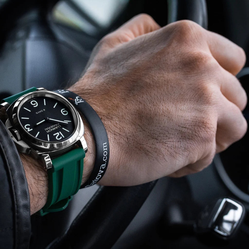 Tempomat- 24mm Green Olive Rubber Strap