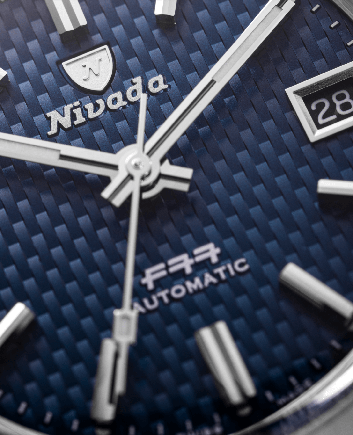 Nivada Grenchen F77 Blue With Date