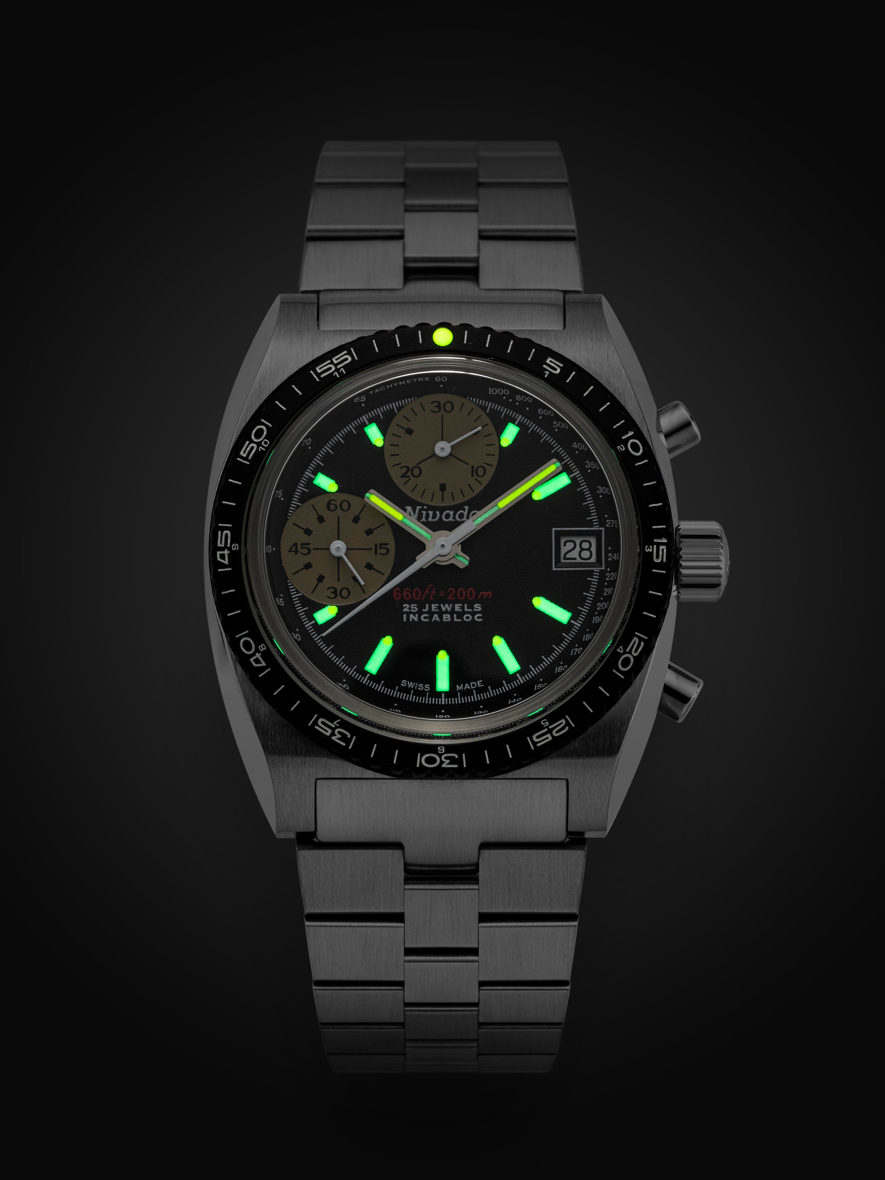 Nivada Grenchen Chronosport Yellow