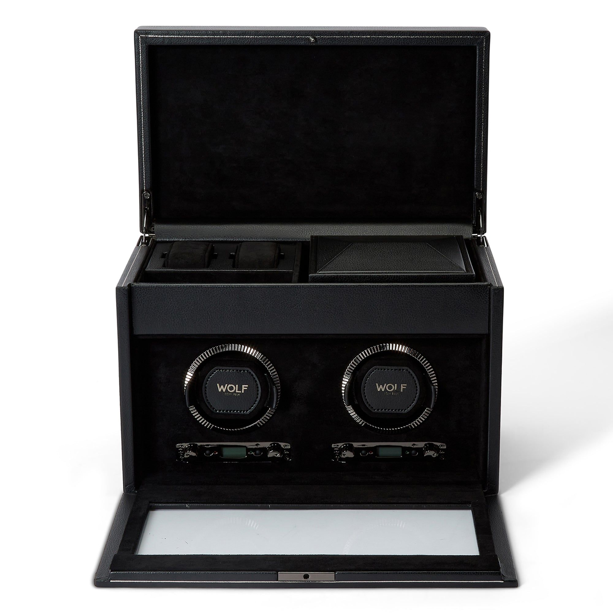 British Racing Double Watch Winder with Storage