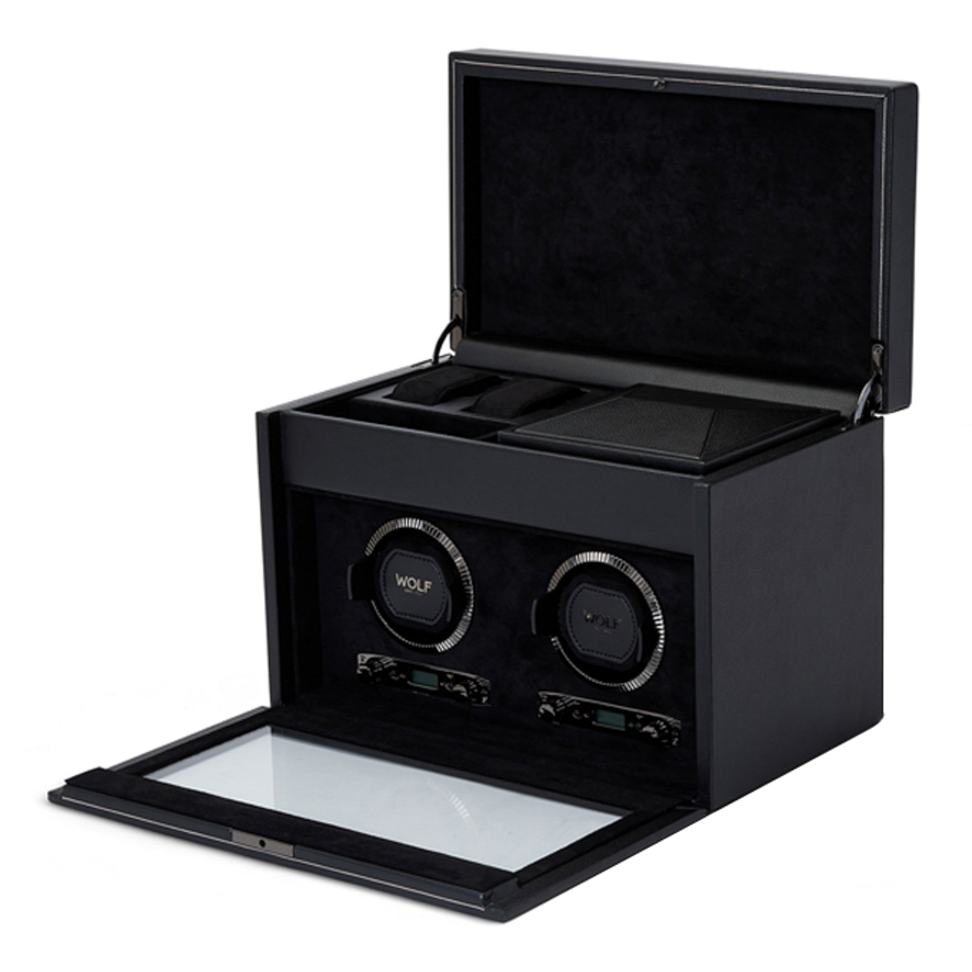 British Racing Double Watch Winder with Storage