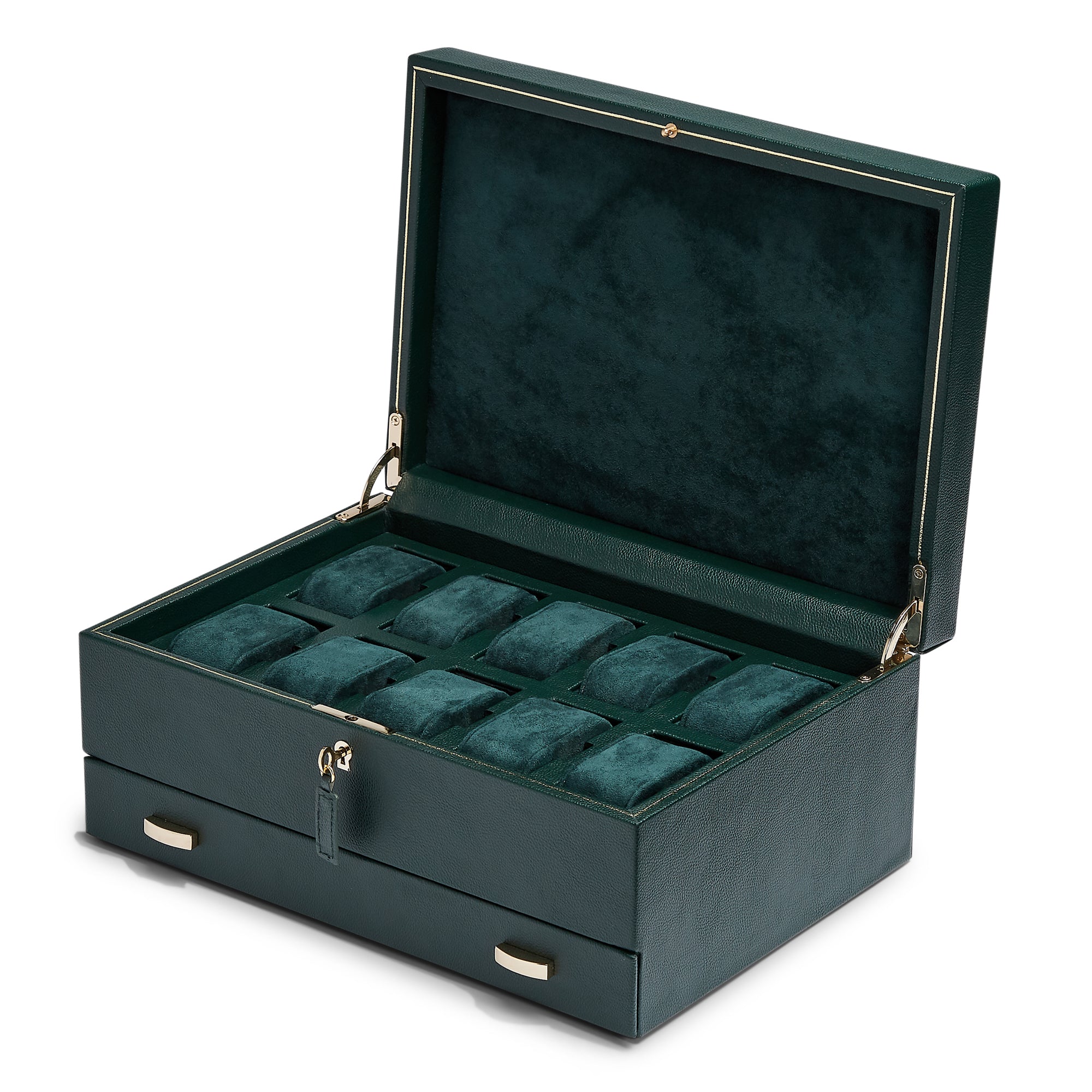 British Racing 10 Piece Watch Box with Drawer