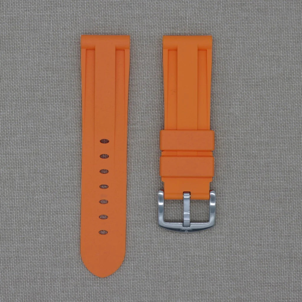 Tempomat- 24mm Orange Rubber Strap