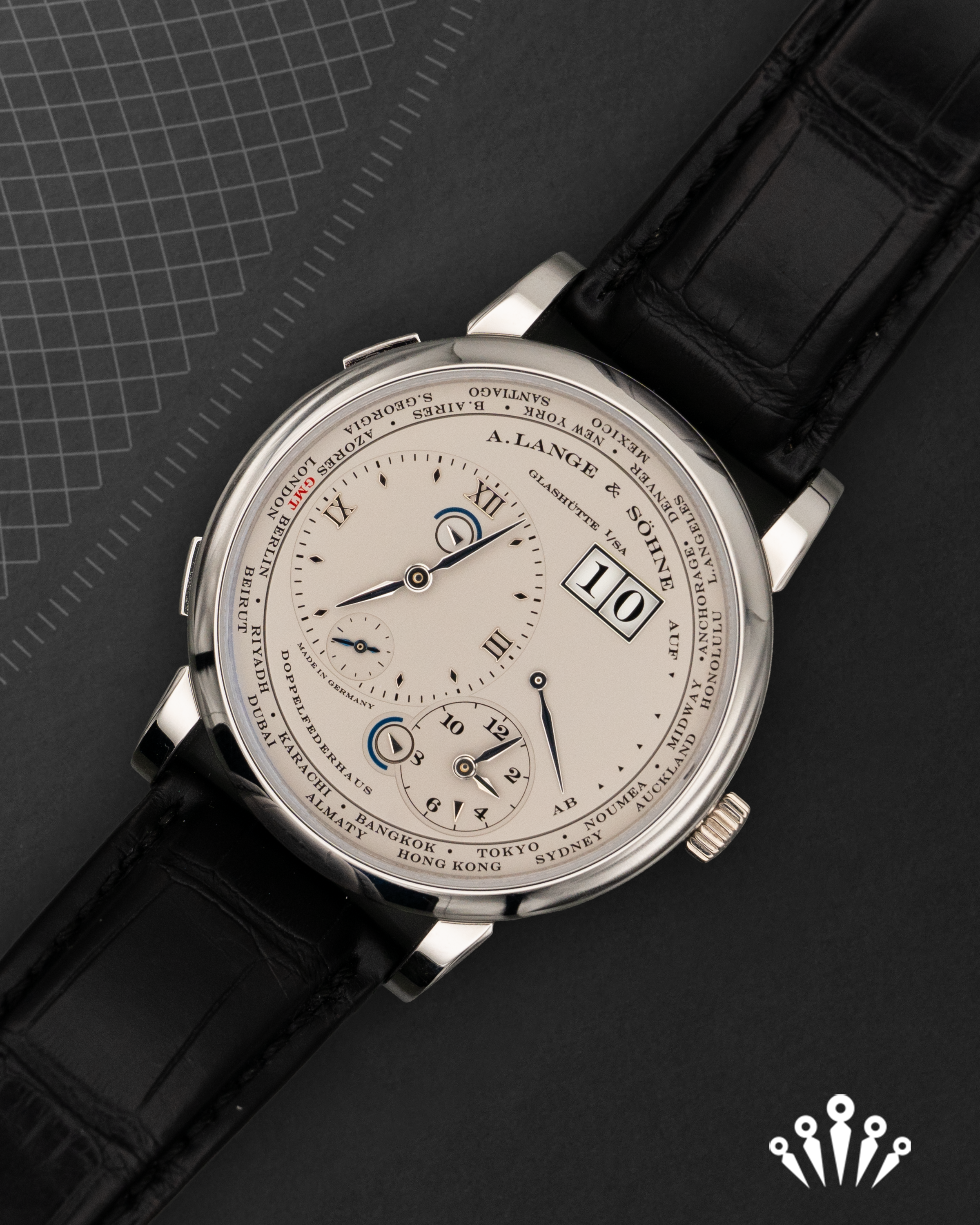 2022 - A. Lange & Söhne Lange 1 Time Zone 116.025 - Platinum  - Full set box and papers