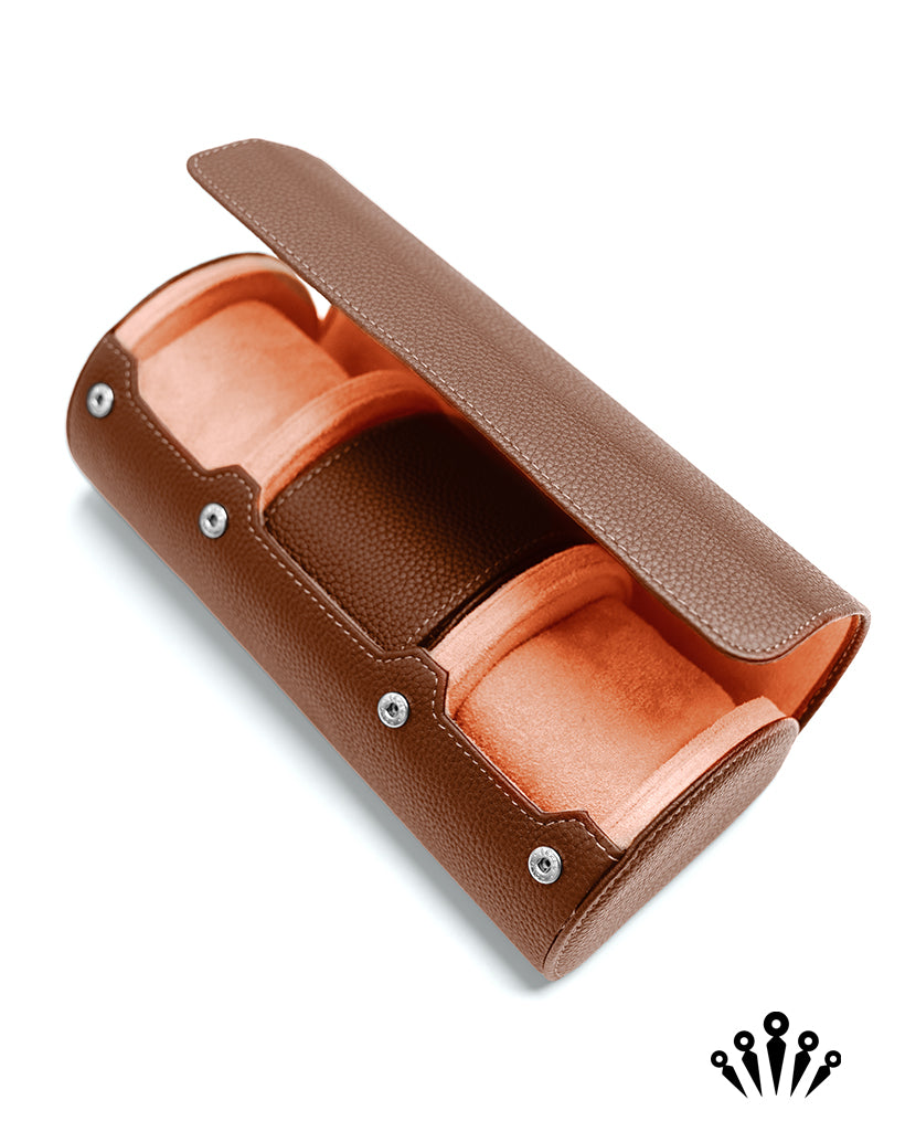 BezelHold Watch Roll- The Capsule - Brown/Tan