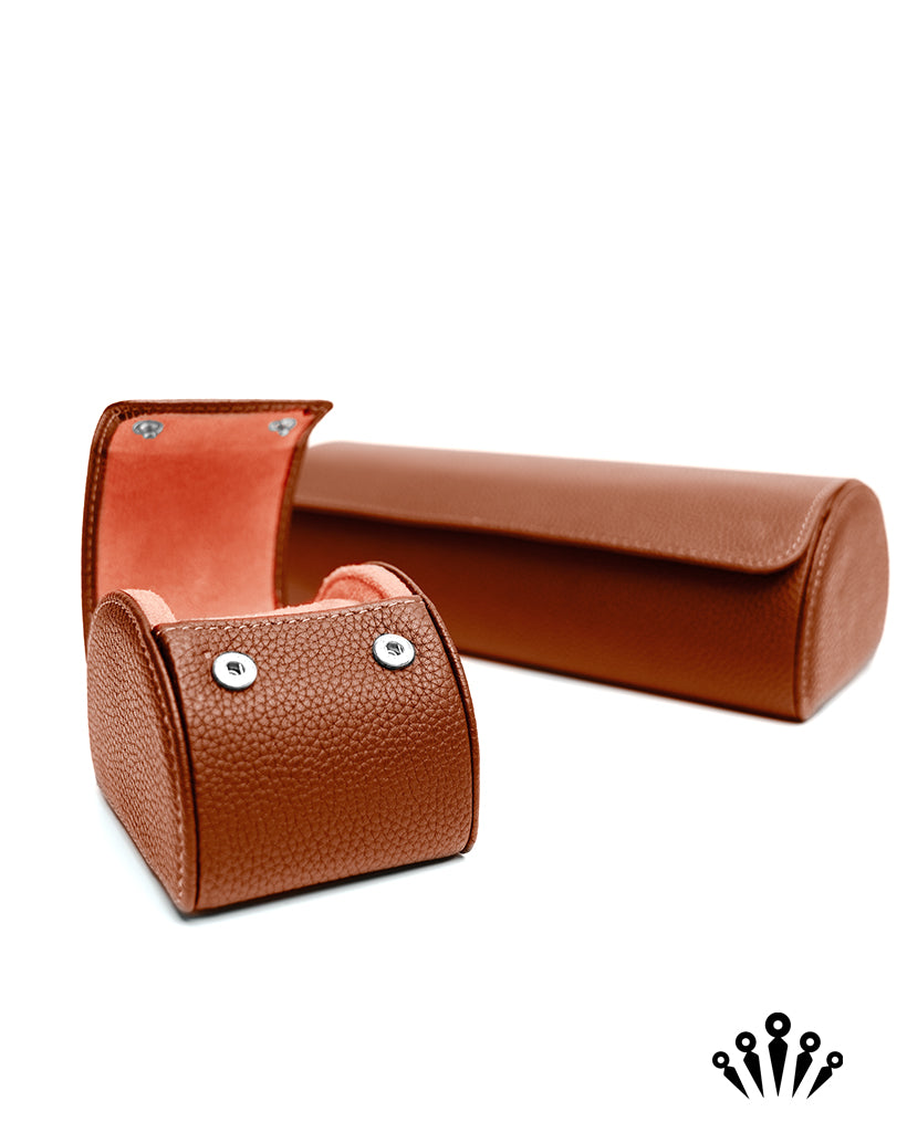 BezelHold Watch Roll- The Capsule - Brown/Tan