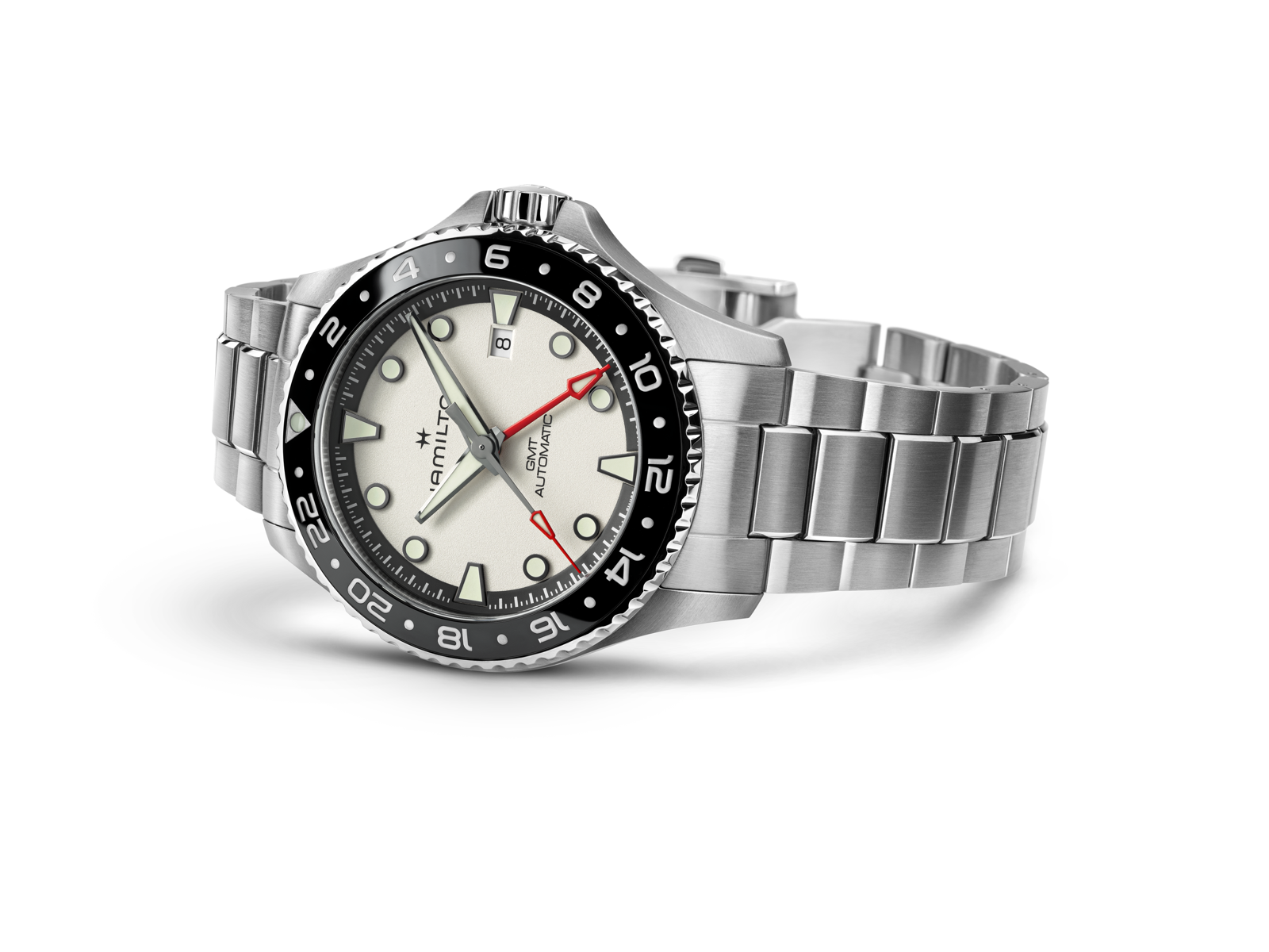 Hamilton Khaki Navy Scuba GMT 43mm Automatic Silver Dial