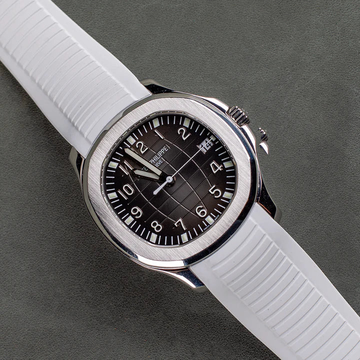 Tempomat -FKM Vulcanized White Rubber Strap for Patek Aquanaut