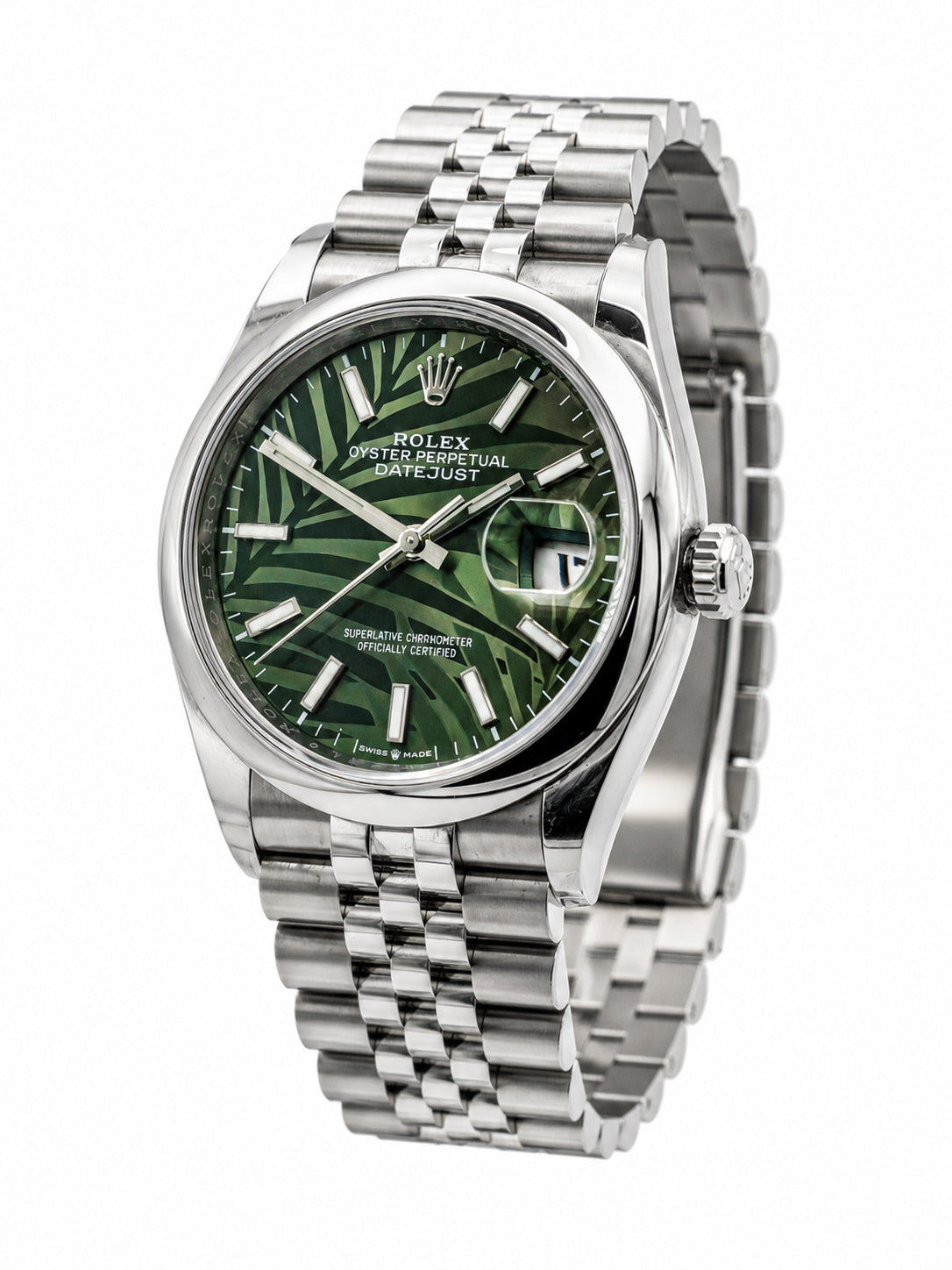 Rolex Datejust 36mm 126200 "Palm Dial" 2021 FULL SET