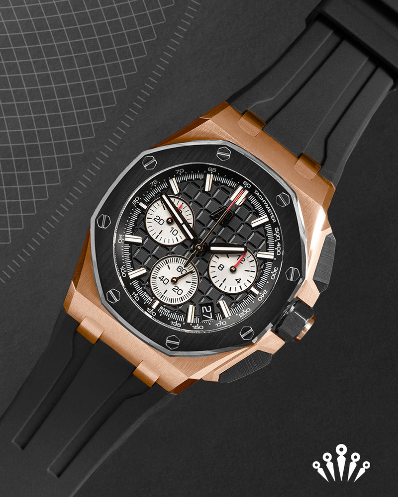 Audemars Piguet Royal Oak 26420 (Black Dial, Rose Gold)