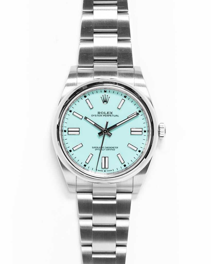 Rolex perpetual tiffany online blue