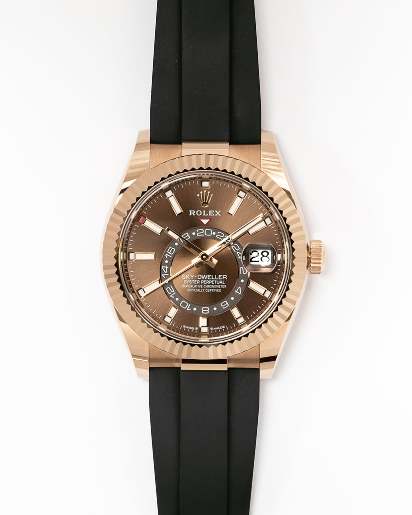 Sky dweller hot sale leather band