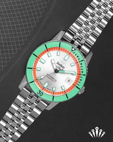 ZODIAC Super Sea Wolf Compression Automatic Stainless Steel Watch