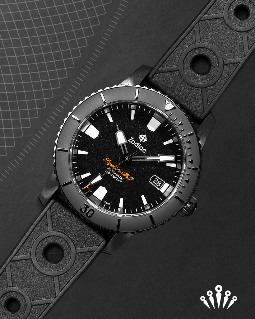 ZODIAC - ZO9297- Super Sea Wolf 53 Compression Automatic Black Rubber Watch