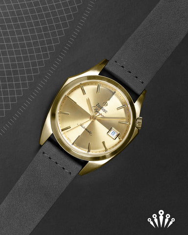 ZODIAC Olympos Automatic Black Leather Watch