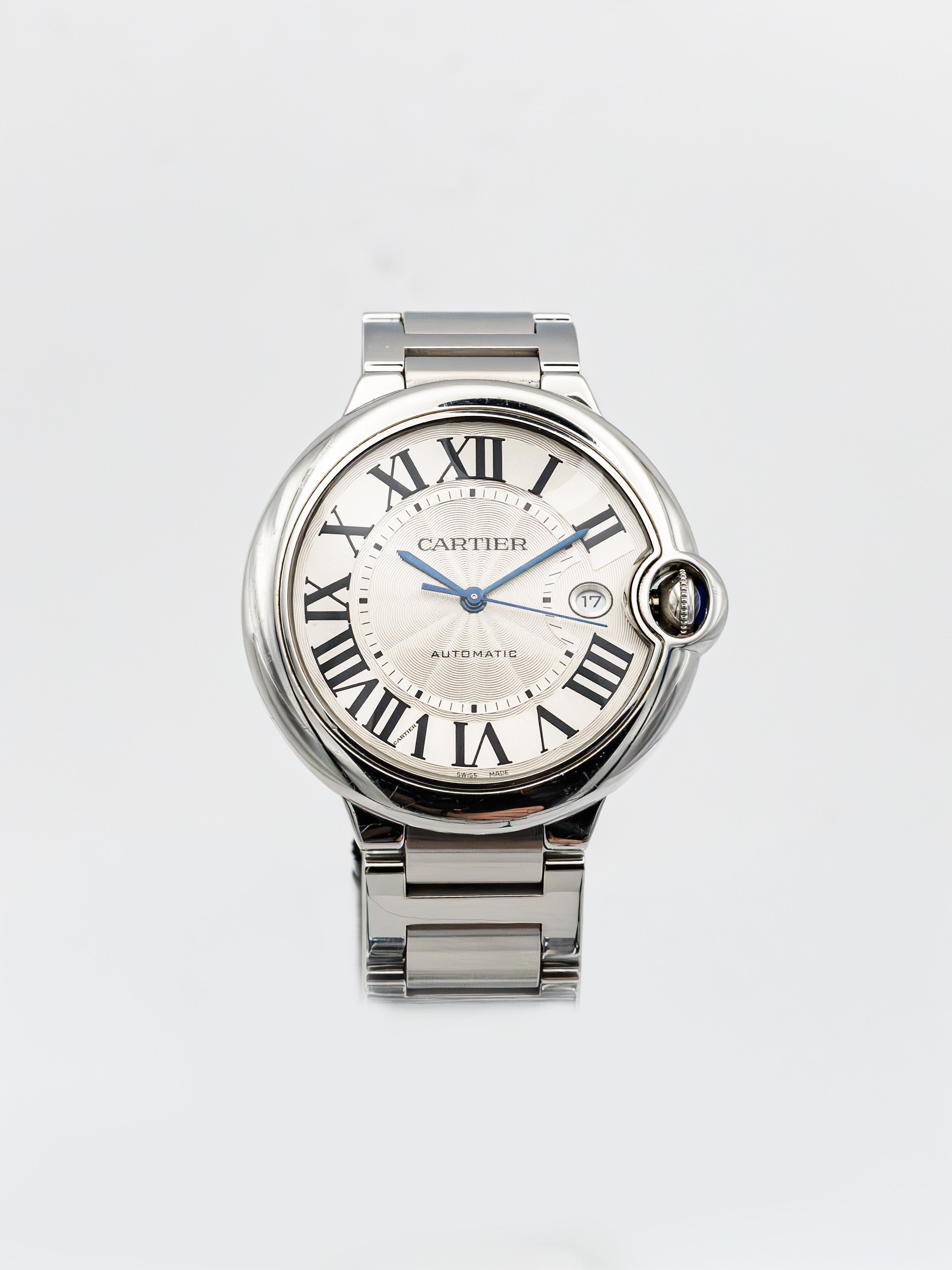 Cartier Ballon Blue front view - preowned luxury watch