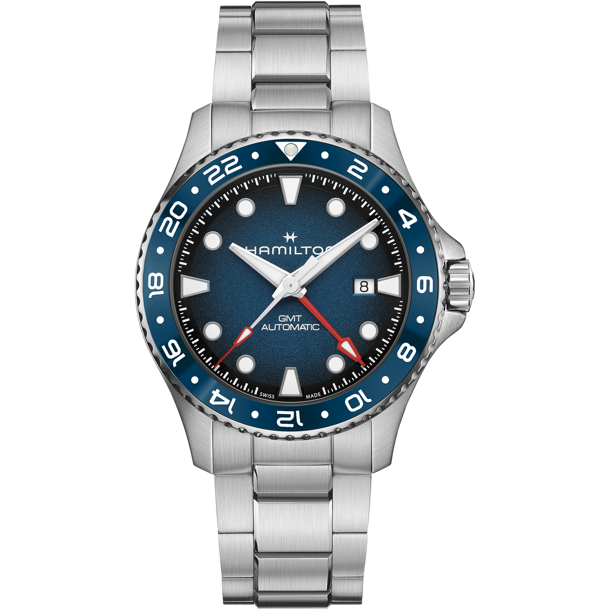 Hamilton Khaki Navy Scuba Auto GMT 43mm Blue H82535140