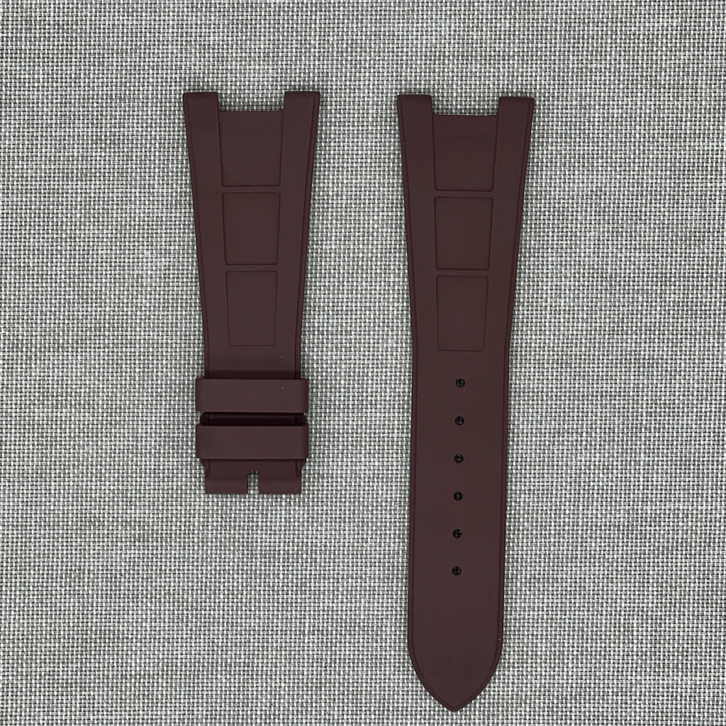 Tempomat -FKM Vulcanized Brown Rubber Strap for Patek Nautilus