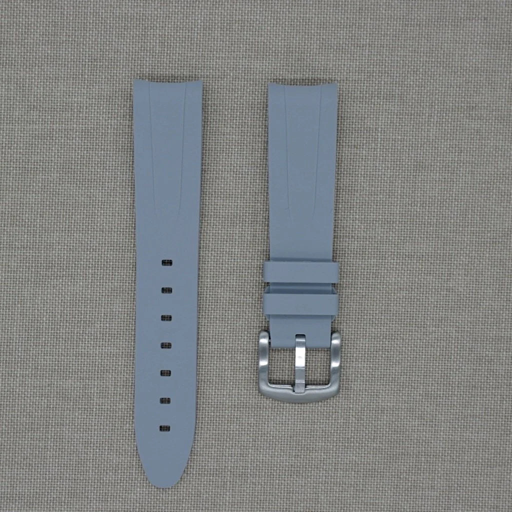 Tempomat - 21mm Curved Ended Grey Rubber Strap