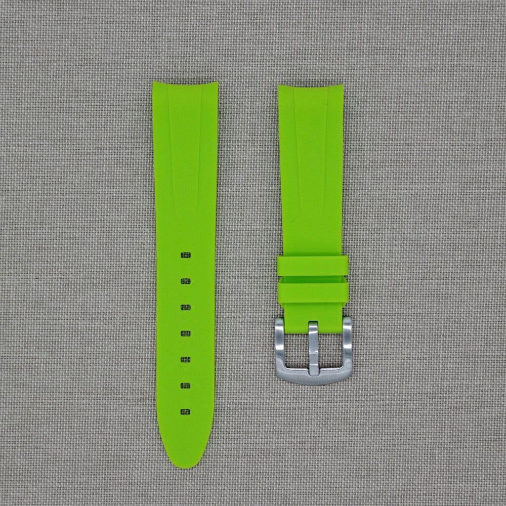 Tempomat- 20mm Curved Ended Lime Rubber Strap