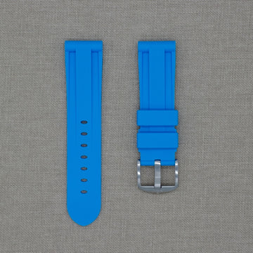 Tempomat - 22mm Blue Marbella Rubber Strap
