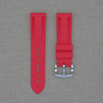 Tempomat - 22mm Red Rubber Strap