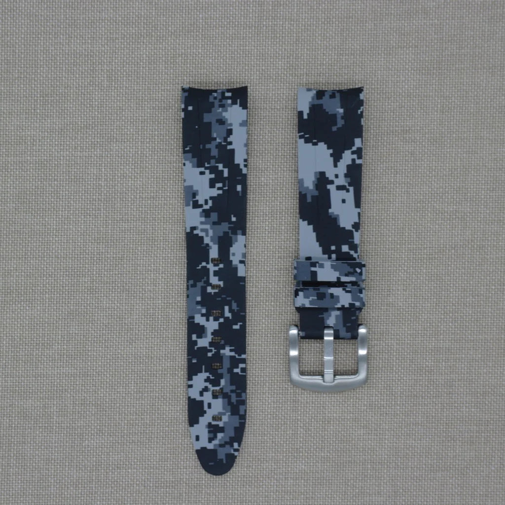 Tempomat- 20mm Curved Ended Digi Camo Rubber Strap
