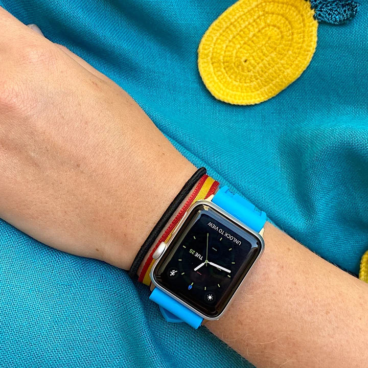 Tempomat - Blue Marbella Rubber Strap -iwatch-