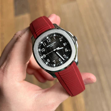Tempomat FKM Vulcanized Bordeaux Rubber Strap for Patek Aquanaut