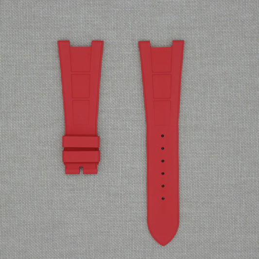 Tempomat -FKM Vulcanized Red Rubber Strap for Patek Nautilus