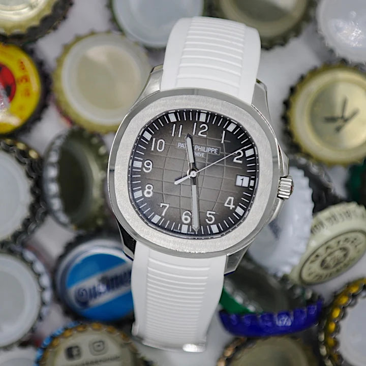 Tempomat -FKM Vulcanized White Rubber Strap for Patek Aquanaut